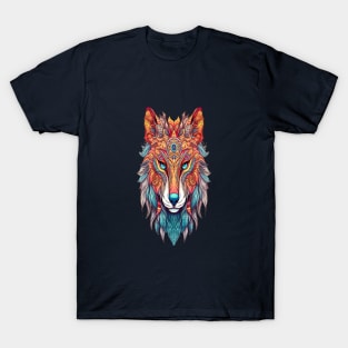 Wolf Mandala Animal Ilustration T-Shirt